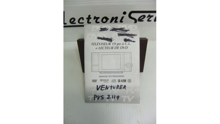 Venturer tv dvd combo PVS2119 manuel d'utilisation .